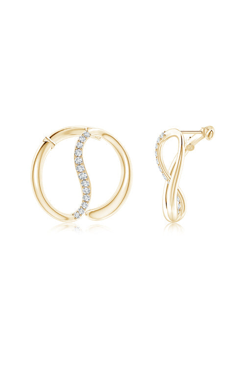 Buy Shangri-La Yin-Yang 14K Gold and Diamond Large Button Stud Earrings in 14K Yellow Gold Online 14K Yellow Gold