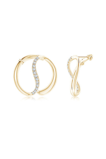 Buy Shangri-La Yin-Yang 14K Gold and Diamond Large Button Stud Earrings in 14K Yellow Gold Online 14K Yellow Gold