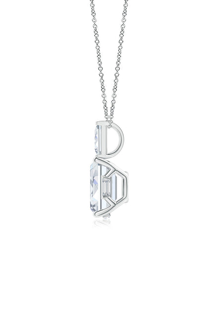 Buy Orient Express Lab-Grown 14K Gold & Emerald Cut Diamond Pendant Necklace in 14K White Gold Online 14K White Gold