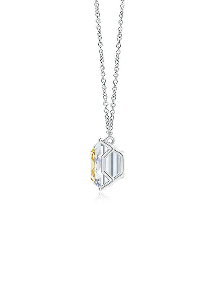 Buy Orient Express Lab-Grown 14K Gold with Yellow & White Diamond Two Stone Pendant Necklace in 14K White Gold Online 14K White Gold