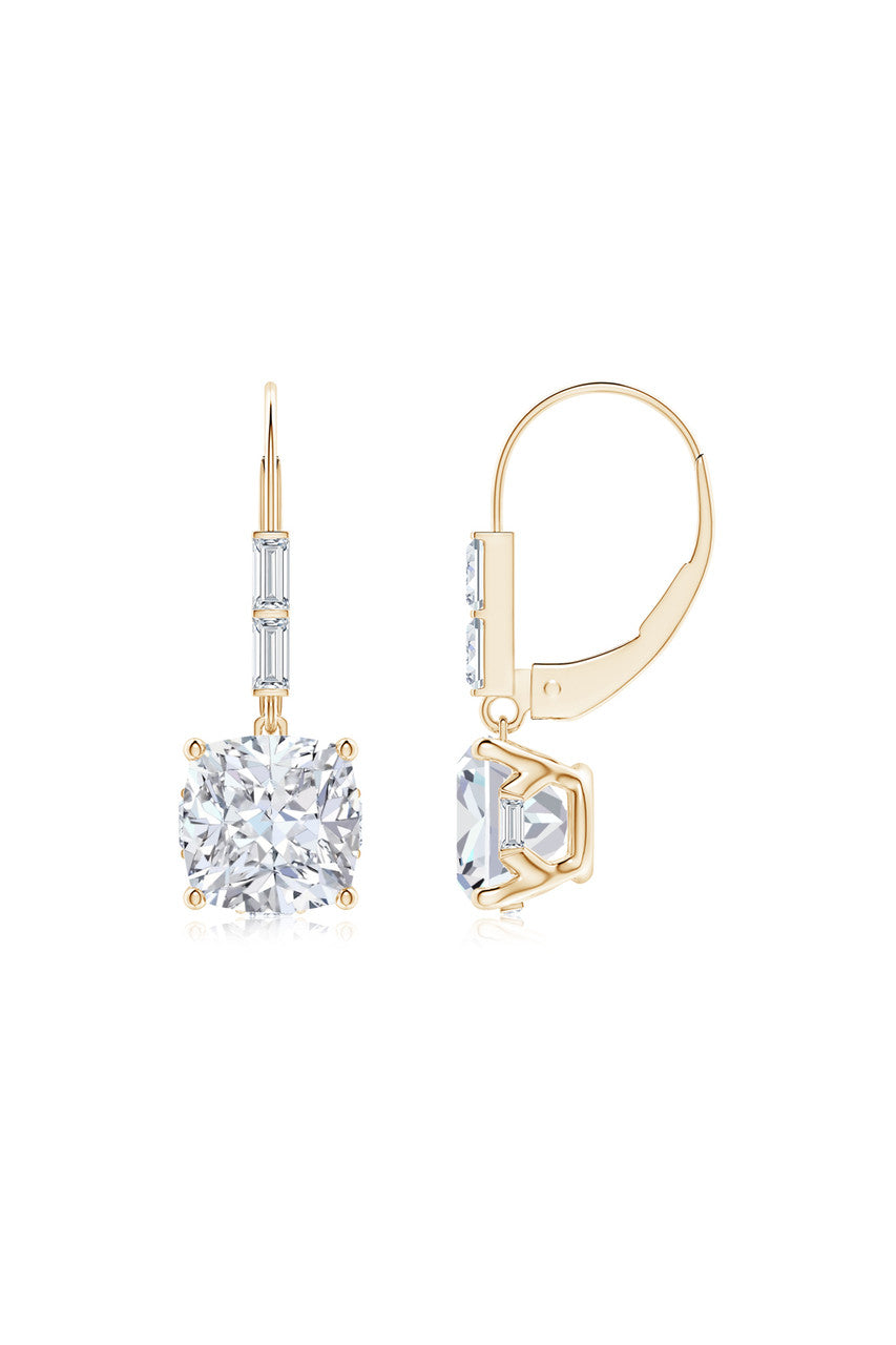 Buy Orient Express Lab-Grown 14K Gold Cushion Diamond Earrings in 14K Yellow Gold Online 14K Yellow Gold