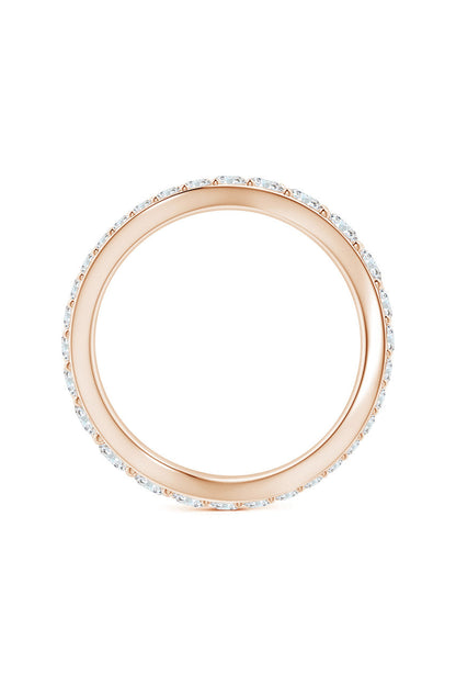 Buy Shangri-La Brushstroke 14K Gold and Diamond Full Eternity Stacking Ring in 14K Rose Gold Online 14K Rose Gold