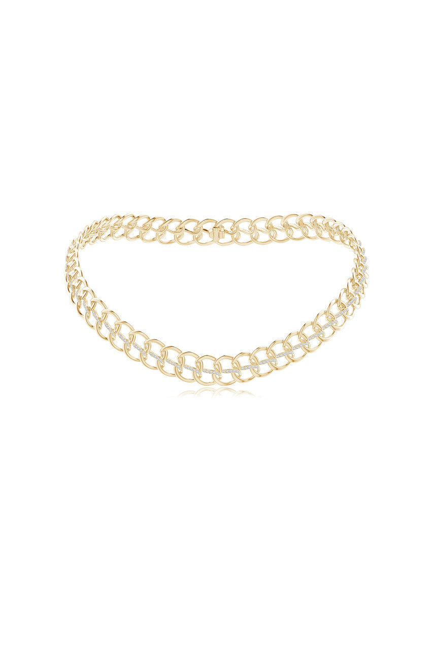 Buy Shangri-La Yin-Yang 14K Gold and Diamond Chain Link Necklace in 14K Yellow Gold Online 14K Yellow Gold
