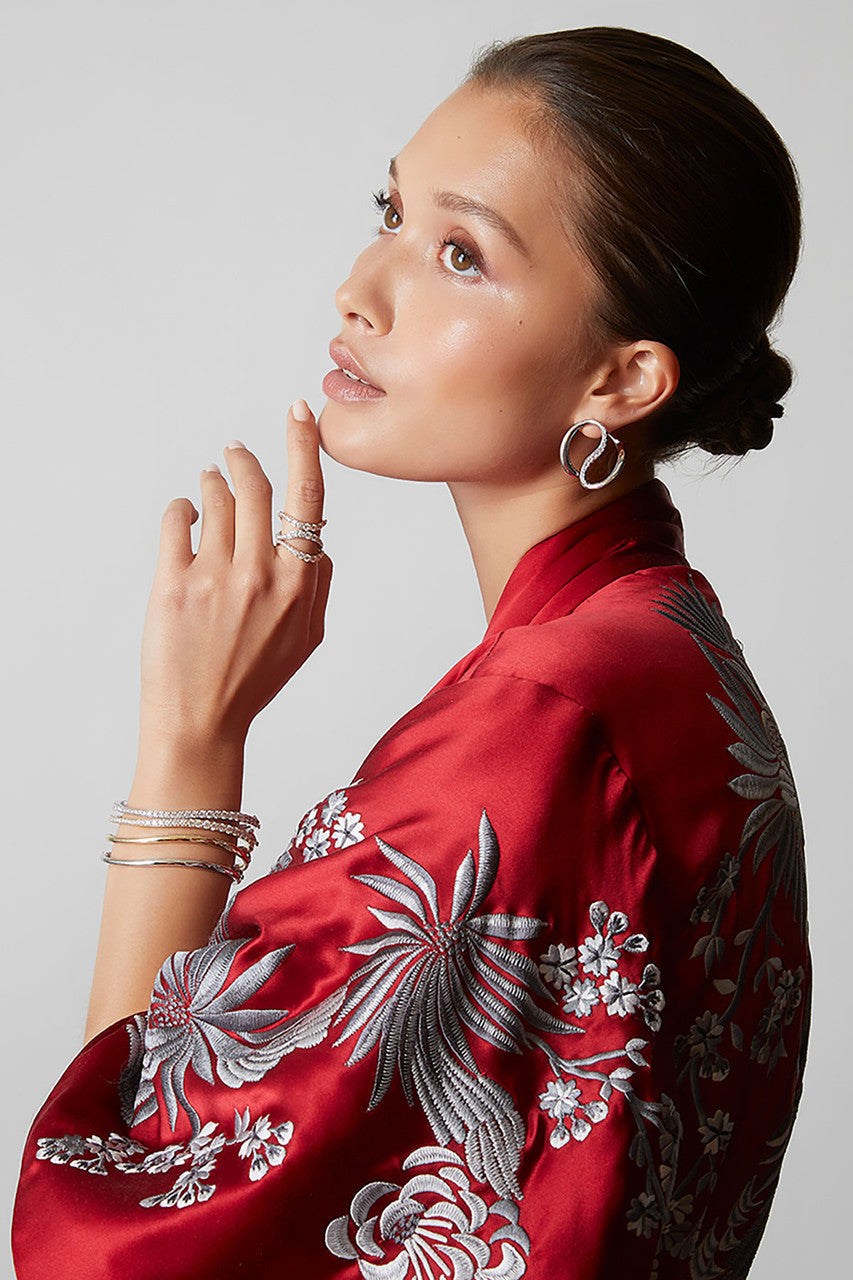 Buy Shangri-La Brushstroke 14K Gold and Diamond Full Bracelet in 14K Yellow Gold Online 14K Yellow Gold