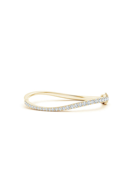 Buy Shangri-La Brushstroke 14K Gold and Diamond Full Bracelet in 14K Yellow Gold Online 14K Yellow Gold