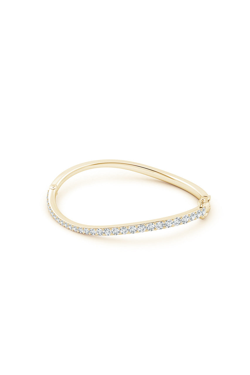 Buy Shangri-La Brushstroke 14K Gold and Diamond Full Bracelet in 14K Yellow Gold Online 14K Yellow Gold