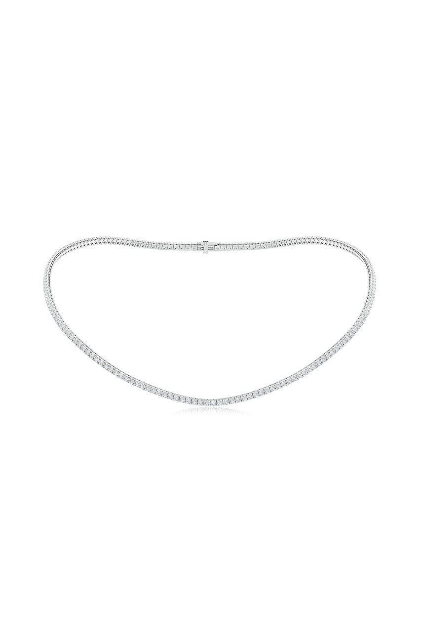 Buy Shangri-La 14K Gold and Diamond Prong Set Tennis Necklace in 14K White Gold Online 14K White Gold