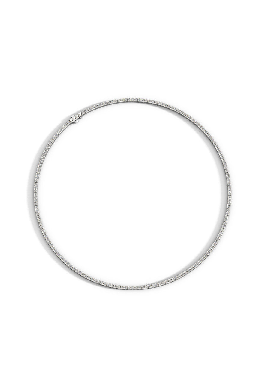 Buy Shangri-La 14K Gold and Diamond Prong Set Tennis Necklace in 14K White Gold Online 14K White Gold