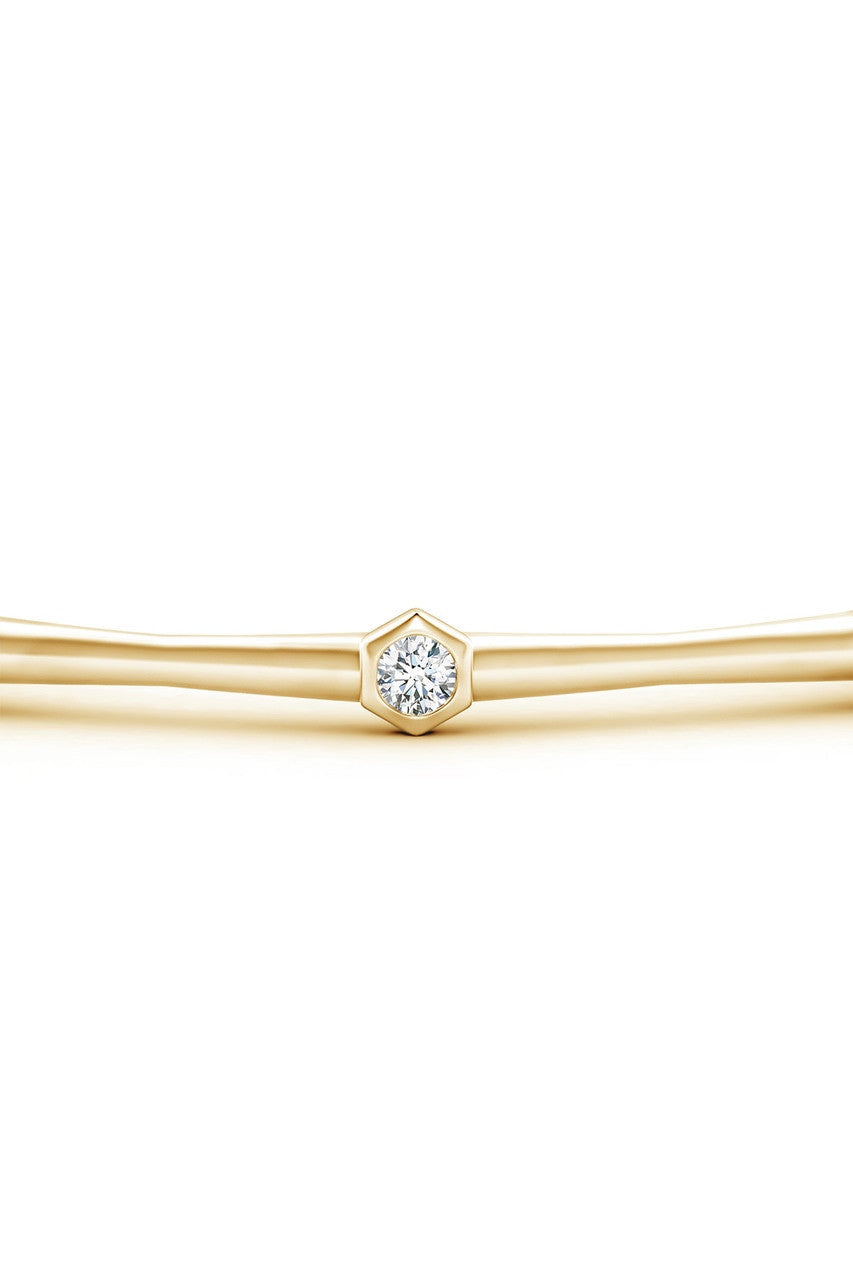 Buy Indochine 14k 3-Diamond Bamboo Hinged Bracelet in 14K Yellow Gold Online 14K Yellow Gold