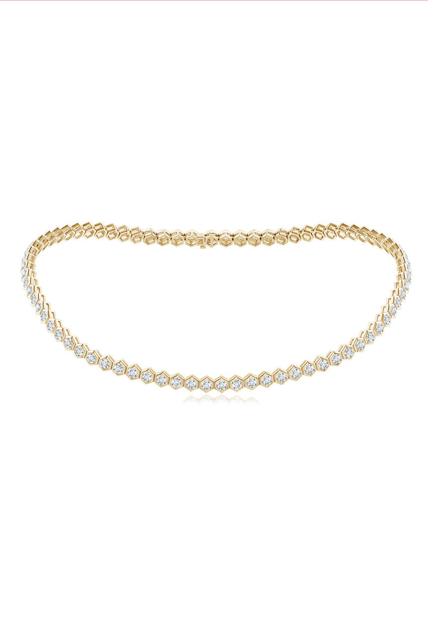 Buy Indochine Diamond Tennis Choker Necklace in 14K Yellow Gold Online 14K Yellow Gold