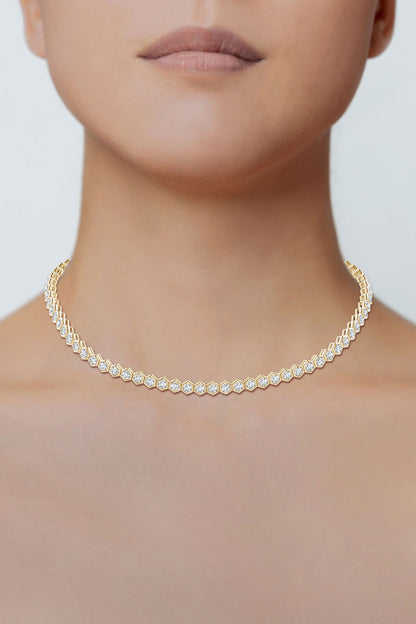 Buy Indochine Diamond Tennis Choker Necklace in 14K Yellow Gold Online 14K Yellow Gold