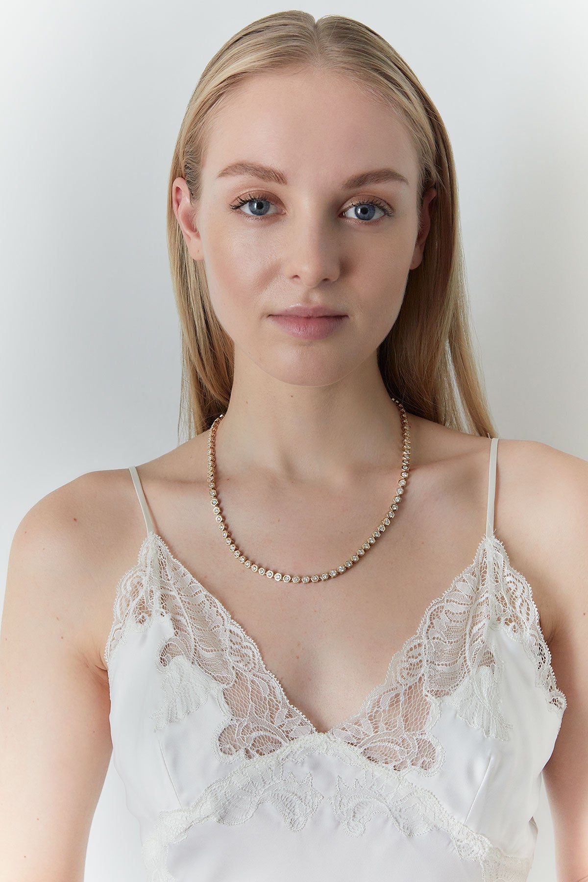 Buy Indochine Diamond Tennis Necklace in 14K Yellow Gold Online 14K Yellow Gold