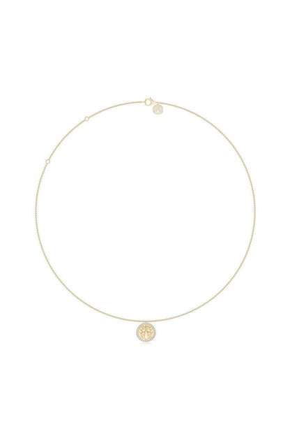 Buy Kamon 14k Diamond Border Pendant Necklace in 14K Yellow Gold Online 14K Yellow Gold