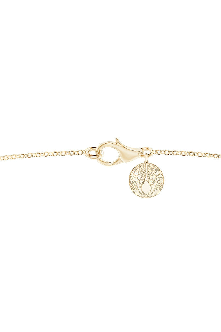 Buy Kamon 14k Diamond Border Pendant Necklace in 14K Yellow Gold Online 14K Yellow Gold