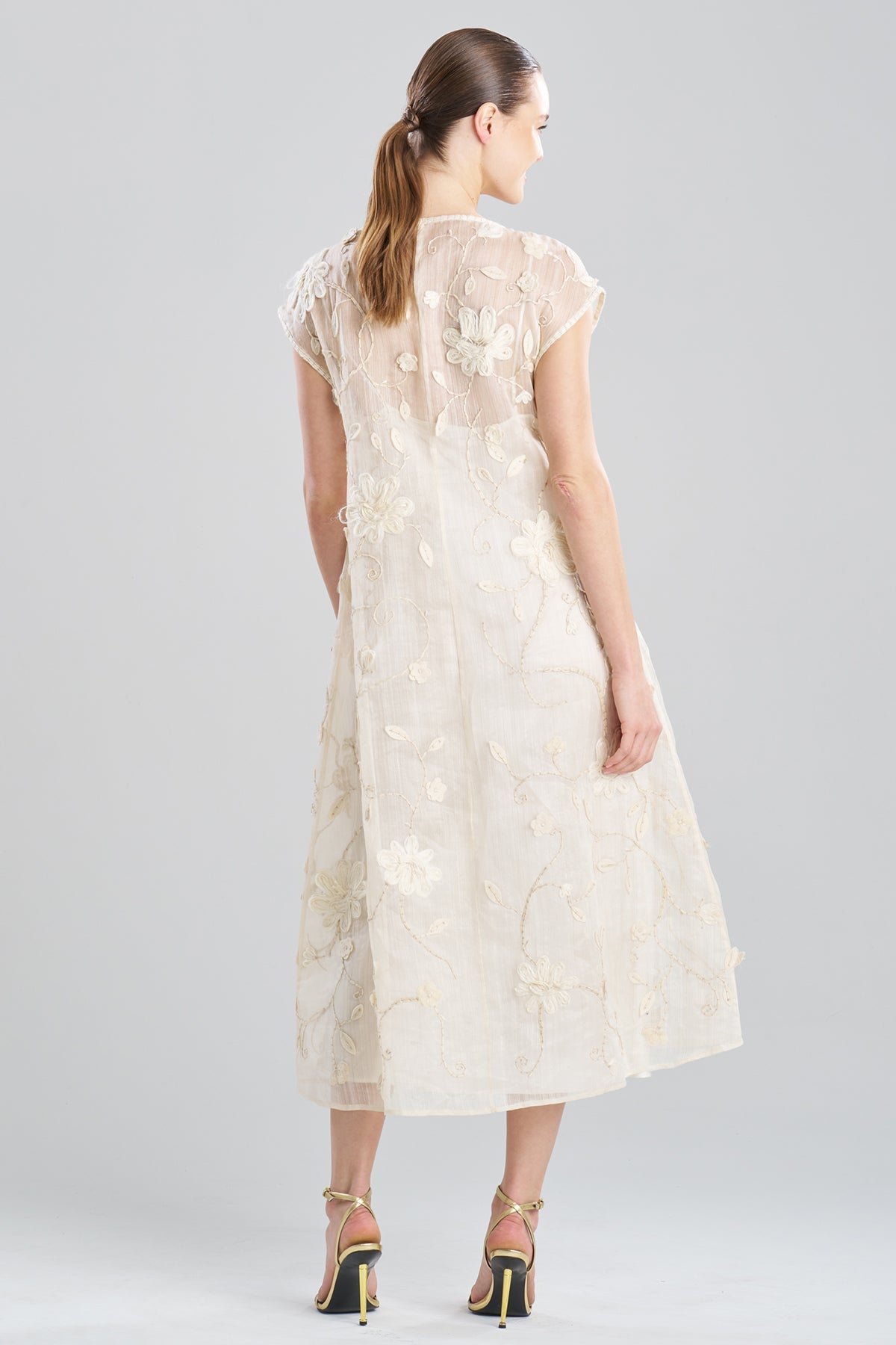 Couture Piña Embellished Dress Natural
