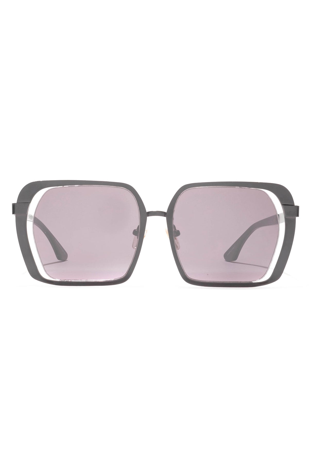Kintsu Metal Rectangle Sunglasses Matte Gunmetal Gray