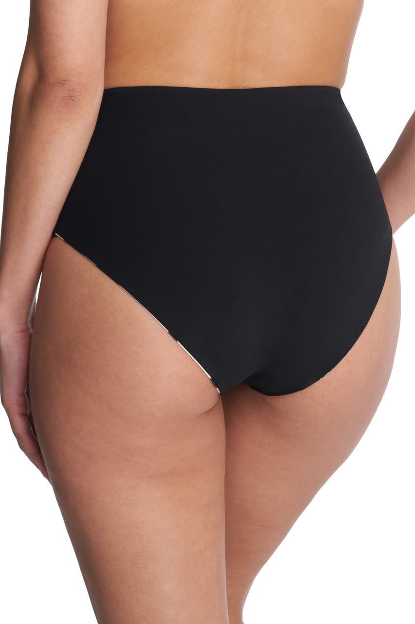 Buy Riviera Reversible High Rise Bikini Bottom in Luxe Leopard/Black Online Luxe Leopard/Black