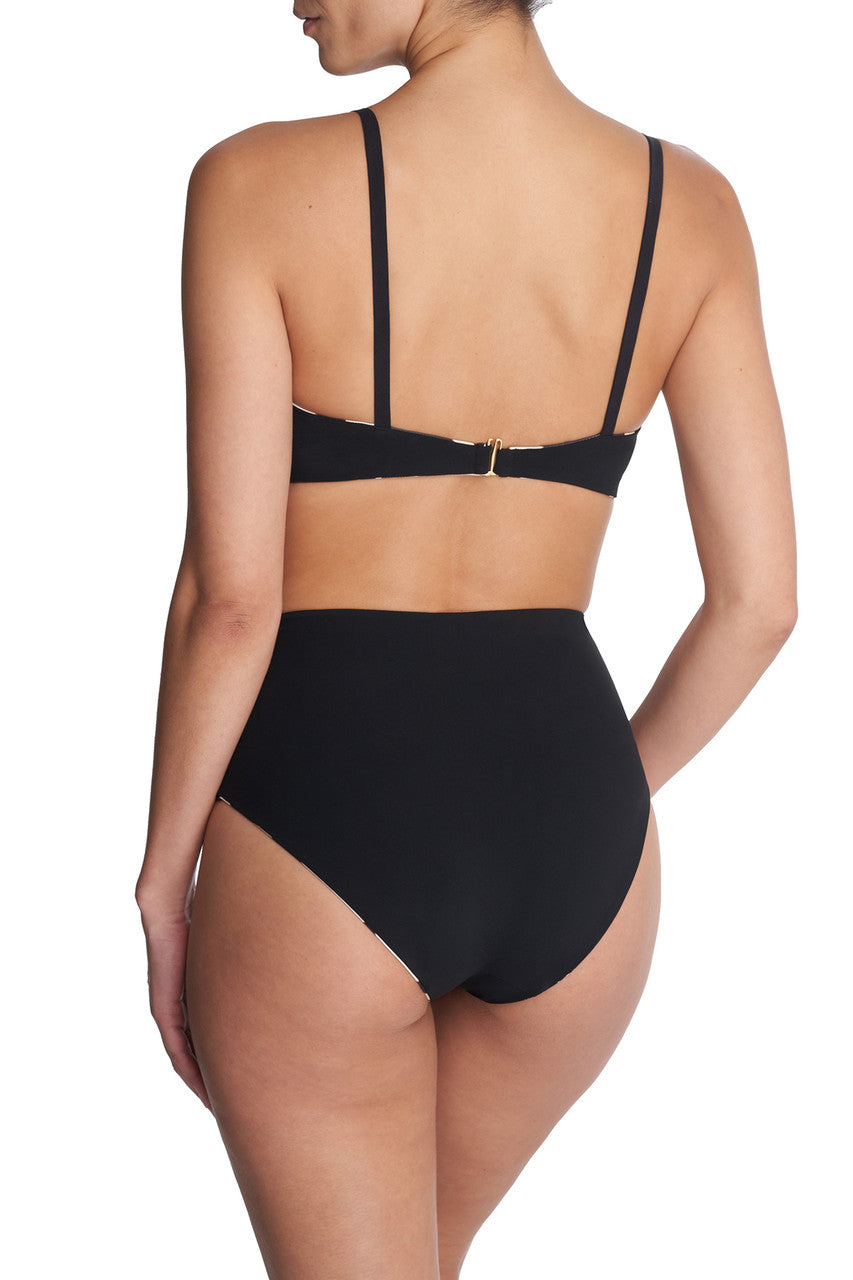 Buy Riviera Reversible High Rise Bikini Bottom in Luxe Leopard/Black Online Luxe Leopard/Black
