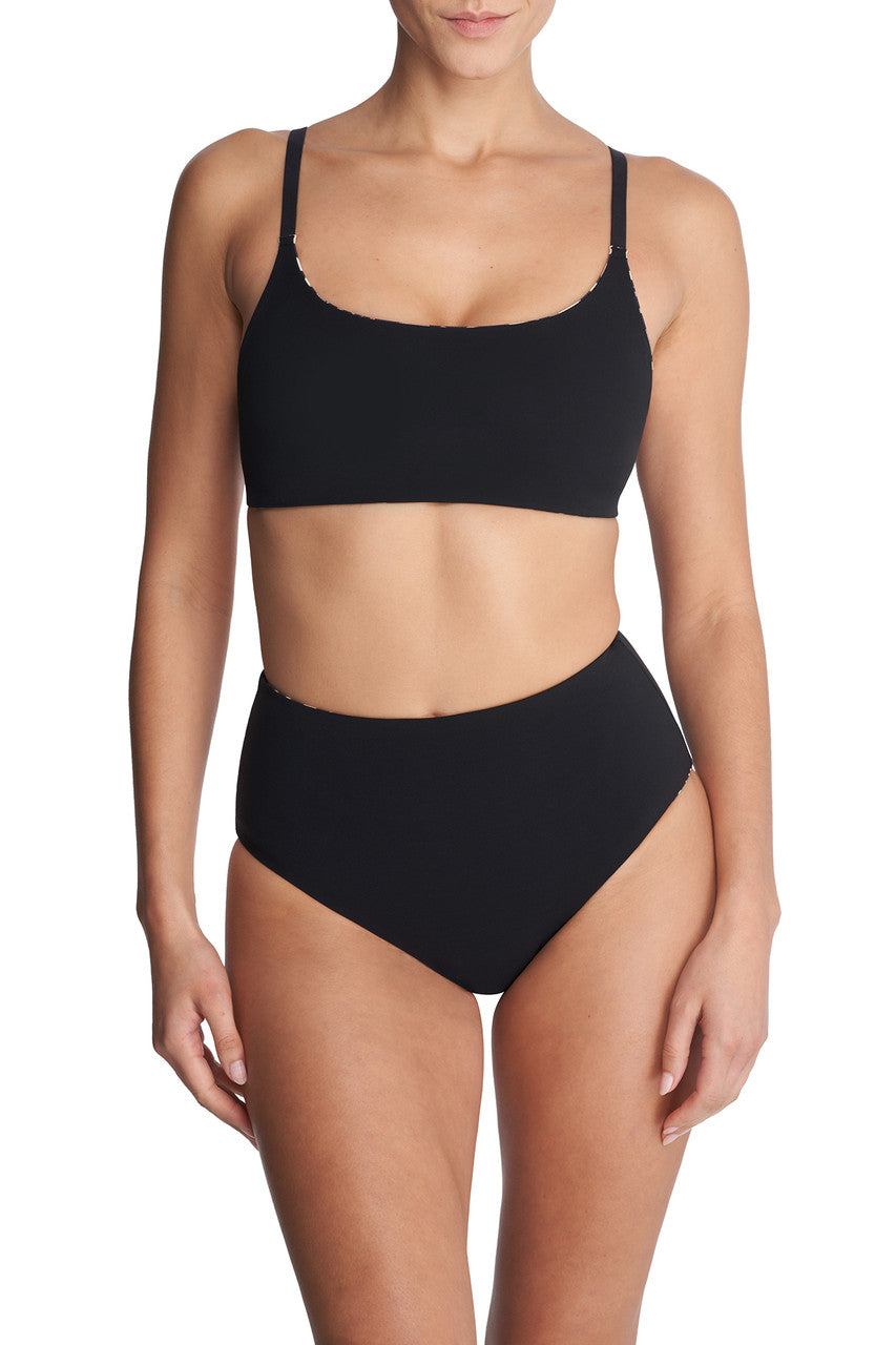 Buy Riviera Reversible High Rise Bikini Bottom in Luxe Leopard/Black Online Luxe Leopard/Black