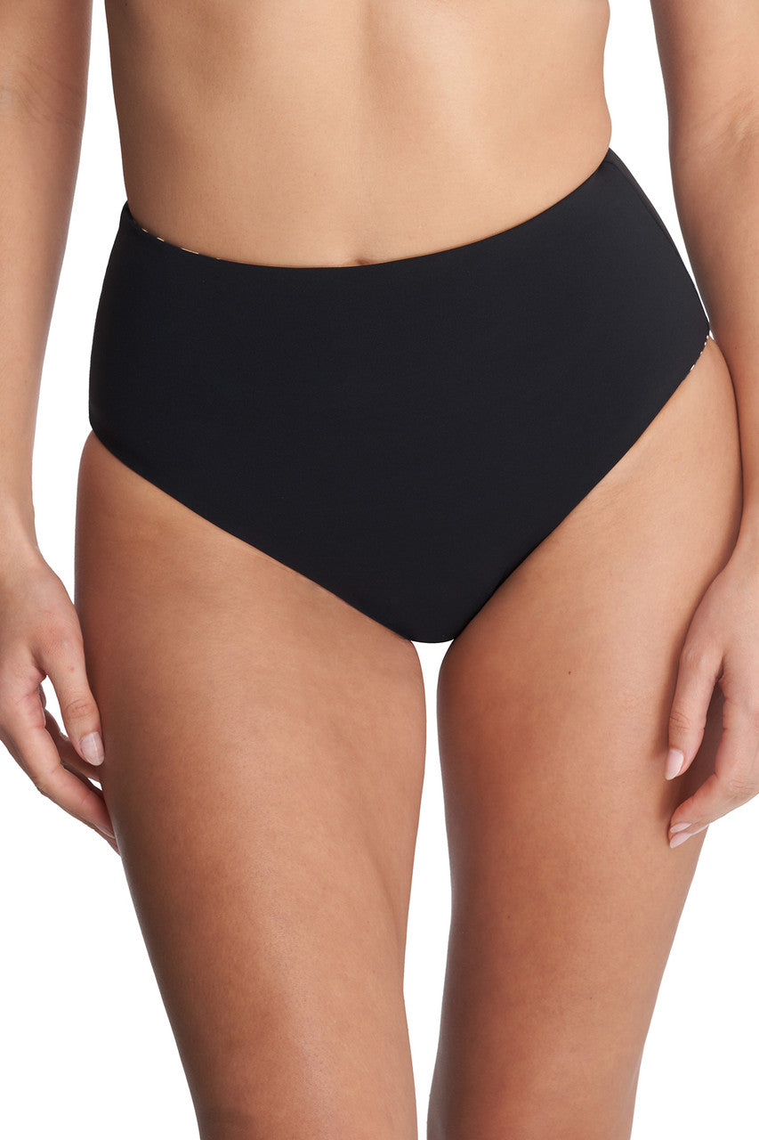 Buy Riviera Reversible High Rise Bikini Bottom in Luxe Leopard/Black Online Luxe Leopard/Black
