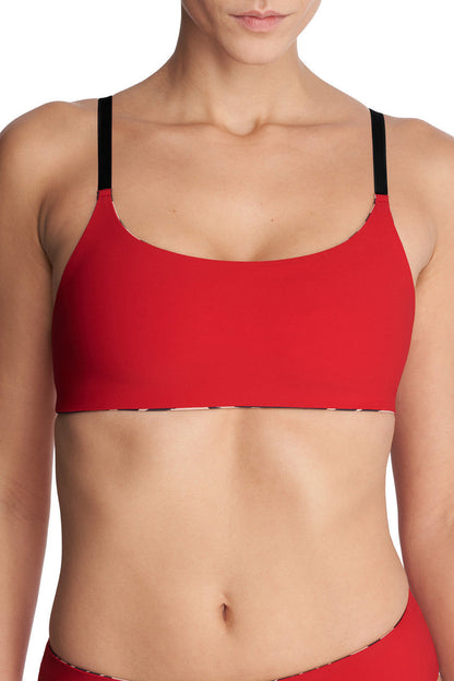 Buy Riviera Reversible Bikini Top in Camel Zebra/Poinsettia Online Camel Zebra/Poinsettia