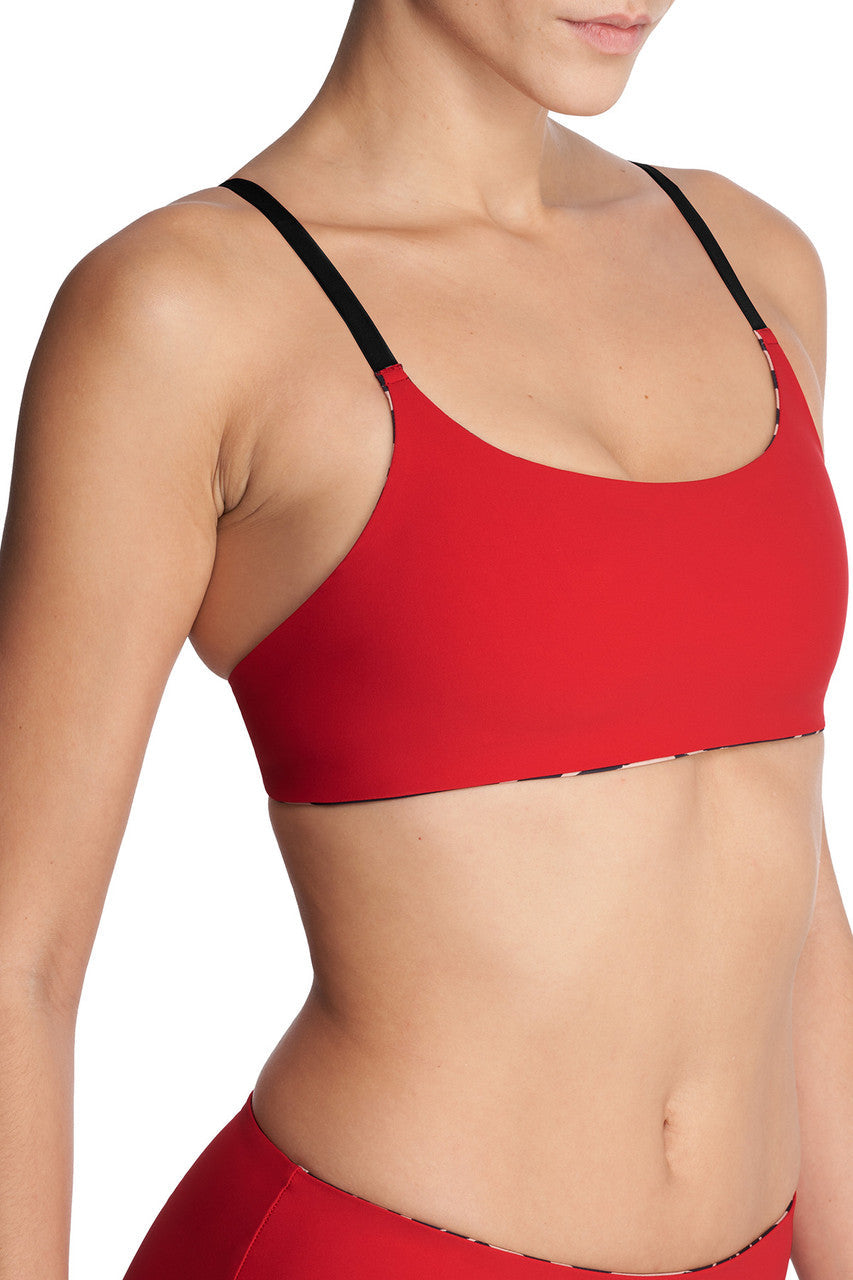 Buy Riviera Reversible Bikini Top in Camel Zebra/Poinsettia Online Camel Zebra/Poinsettia