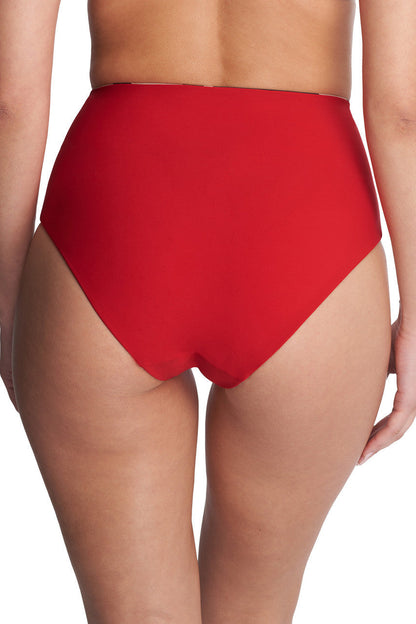 Buy Riviera Reversible High Rise Bikini Bottom in Camel Zebra/Poinsettia Online Camel Zebra/Poinsettia
