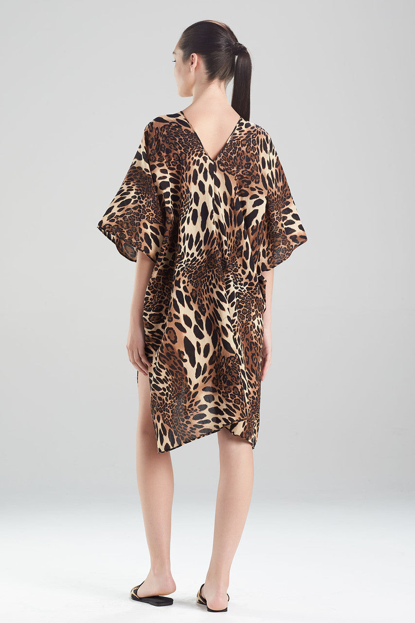 Buy Luxe Leopard Cotton Gauze Cover-Up in Chestnut Online Chestnut
