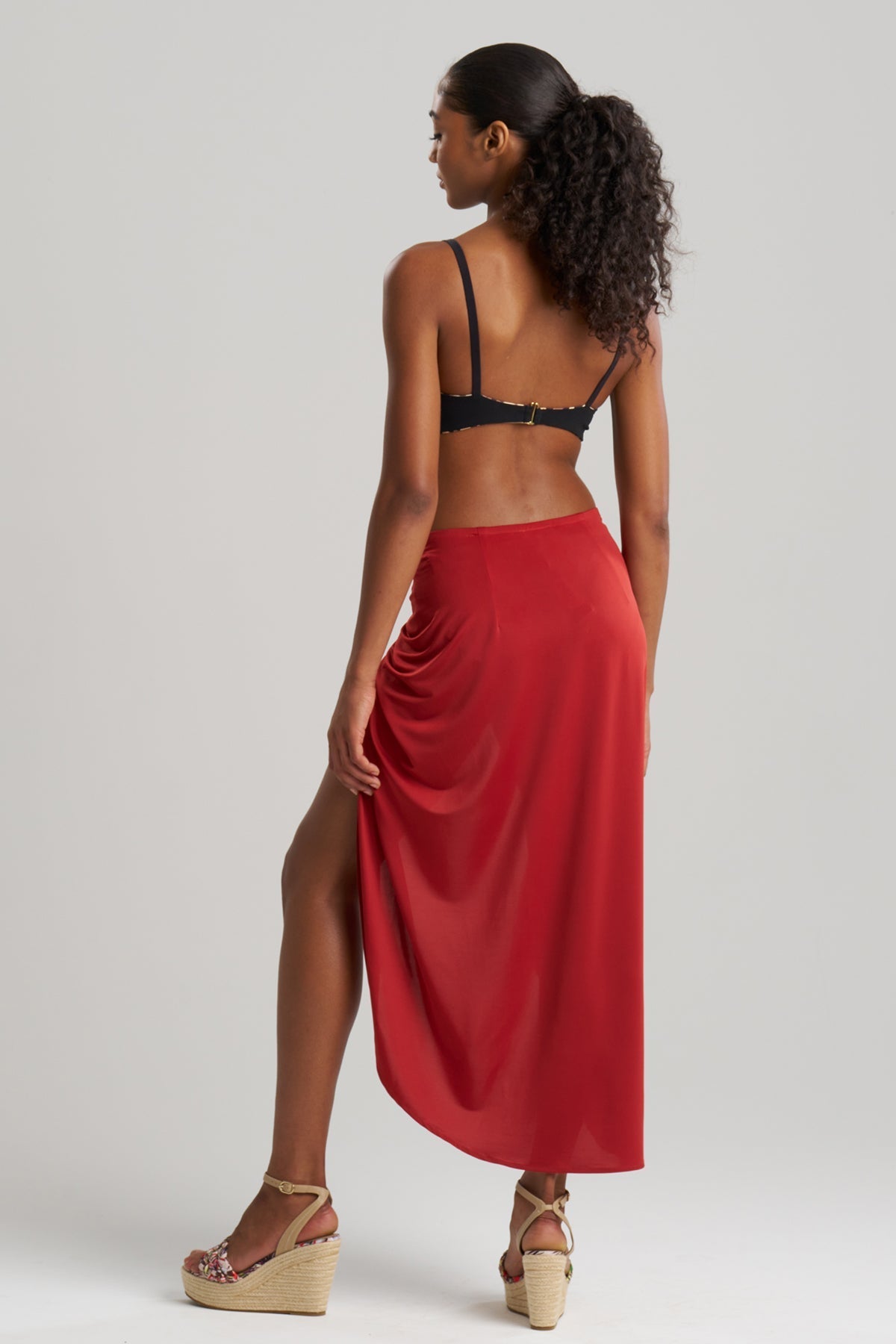 Solid Jersey Pareo Spicy Red