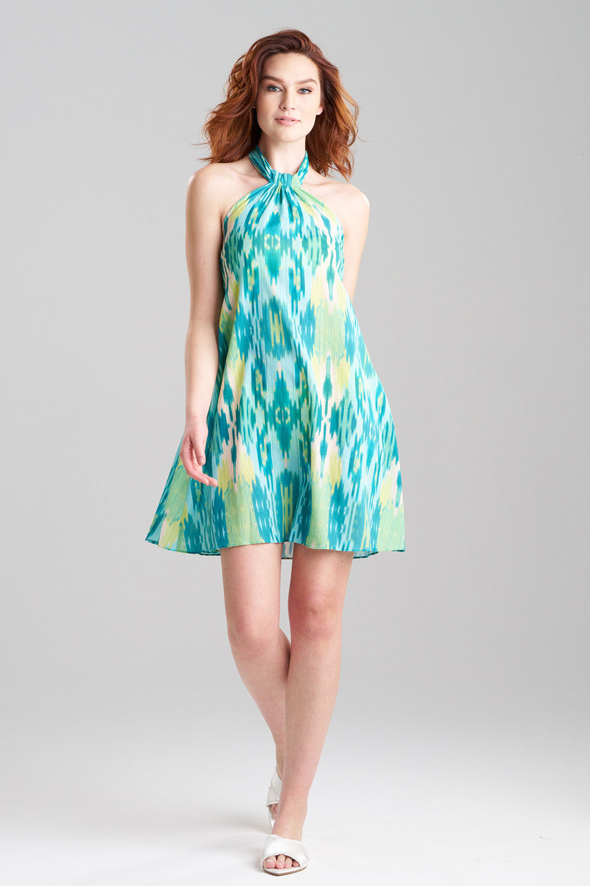 Buy Ibiza Halter Dress in Regatta Combo Online Blue