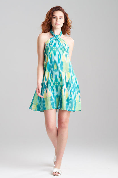 Buy Ibiza Halter Dress in Regatta Combo Online Blue
