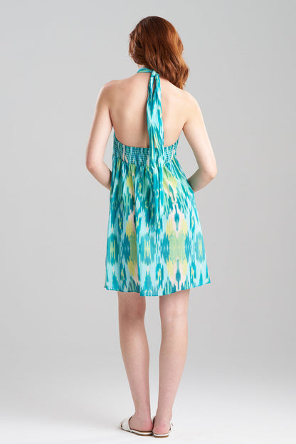 Buy Ibiza Halter Dress in Regatta Combo Online Blue