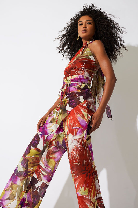 Rainforest Cotton Scarf Top Multi