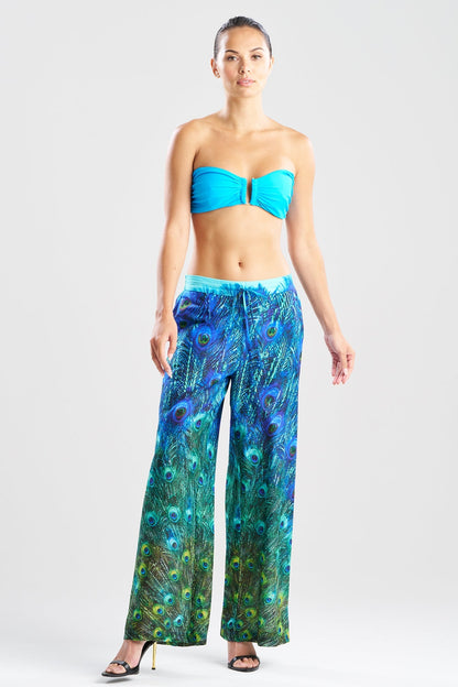 Peacock Cotton Voile Pants Teal