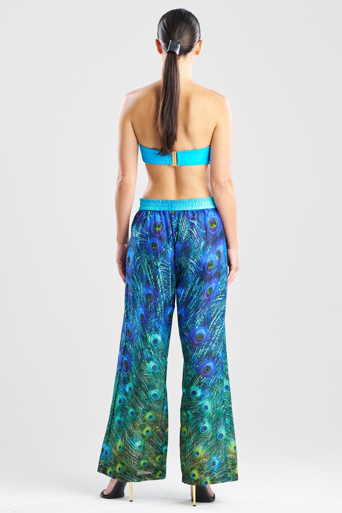 Peacock Cotton Voile Pants Teal