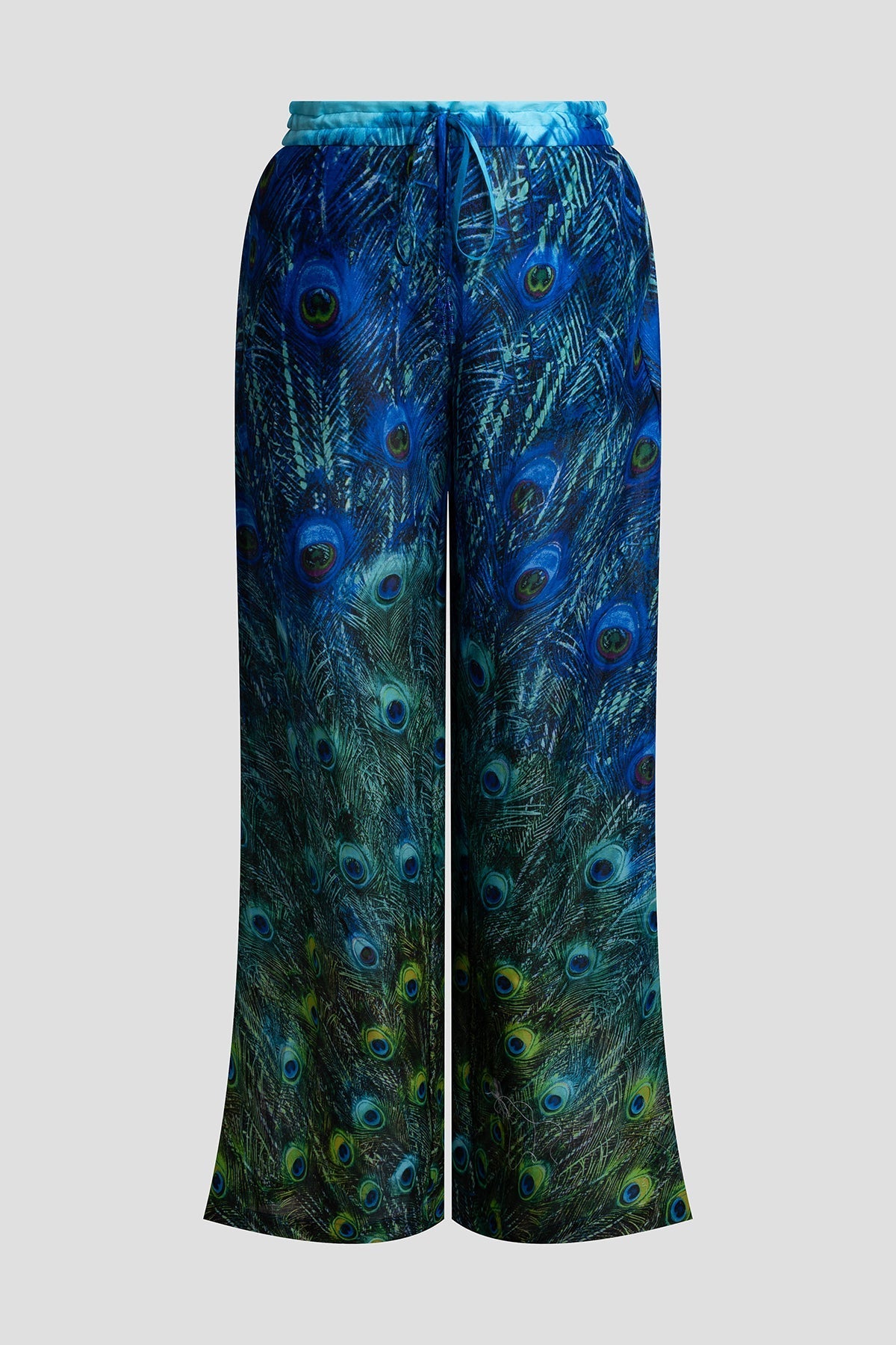 Peacock Cotton Voile Pants Teal