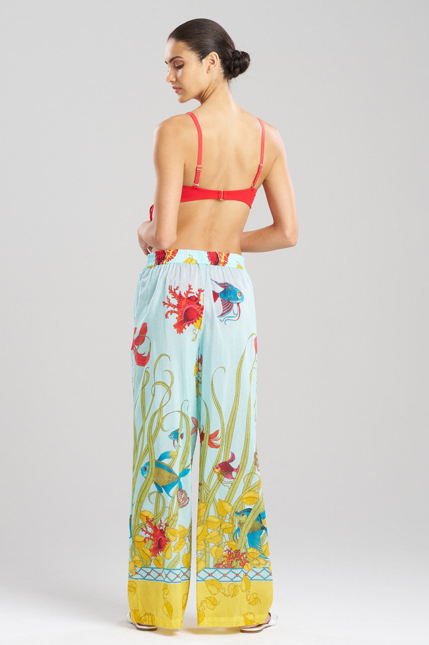 Buy Aquatic Sheer Pants in Light Blue Multi Online Light Blue Multi