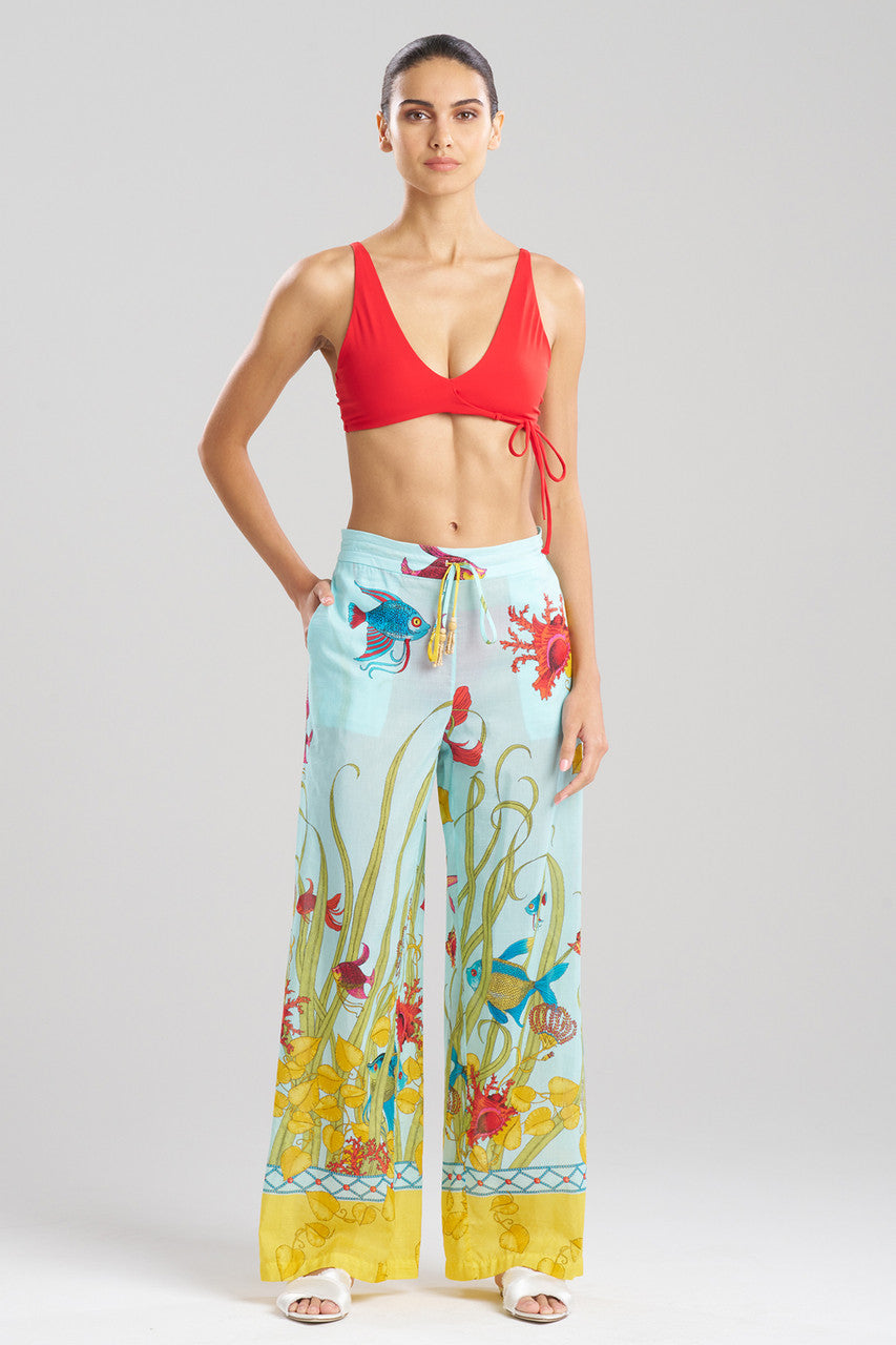 Buy Aquatic Sheer Pants in Light Blue Multi Online Light Blue Multi