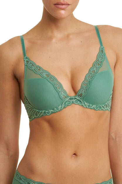 Feathers Plunge T-Shirt Bra Frosty Spruce