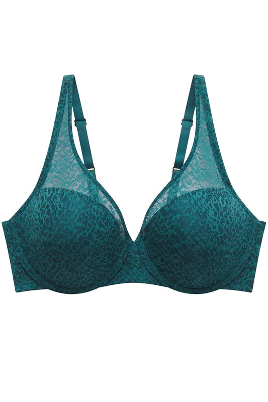 Pretty Smooth Full Fit Contour Underwire Bra Emerald Blue