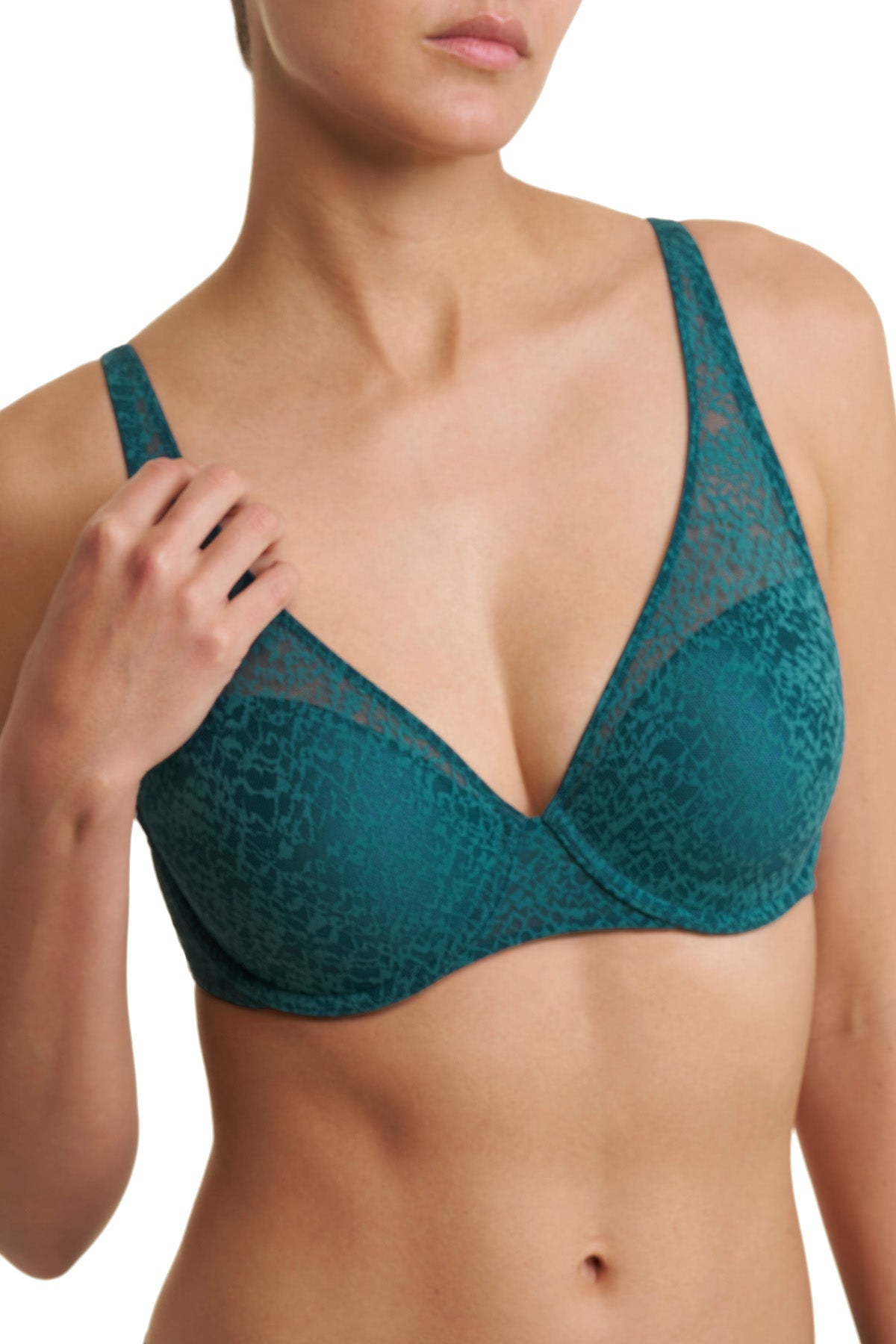Pretty Smooth Full Fit Contour Underwire Bra Emerald Blue