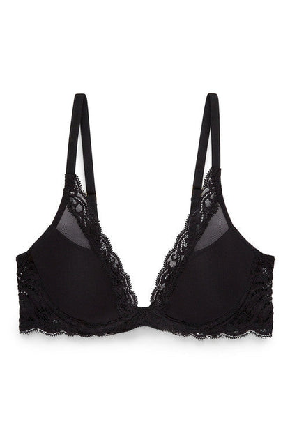 Buy Feathers Plunge T-Shirt Bra - in Black Online Black