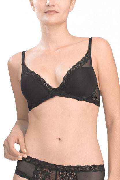 Buy Feathers Plunge T-Shirt Bra - in Black Online Black
