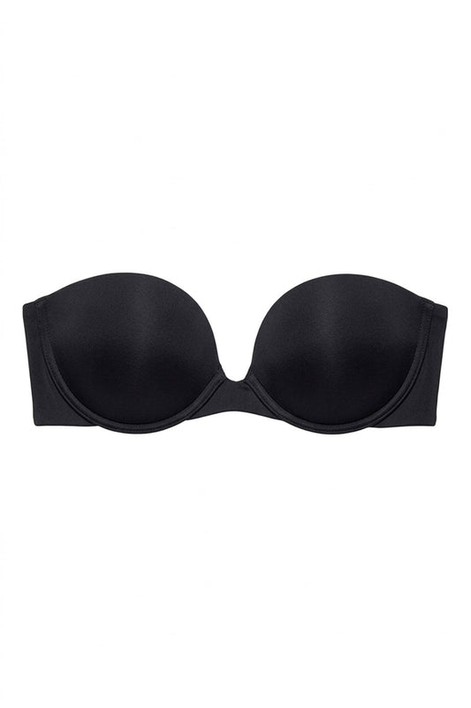 Buy Minimal Strapless Bra in Black Online Black