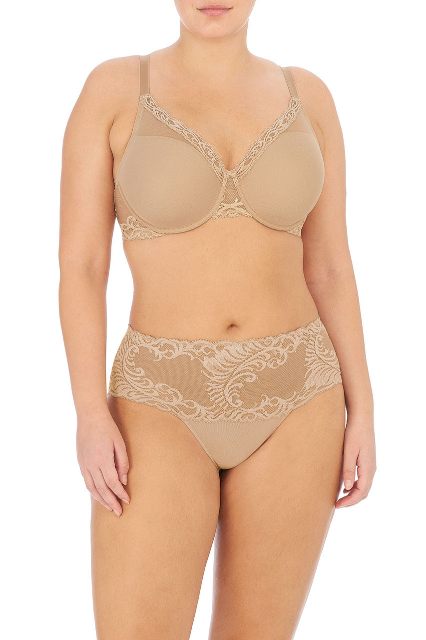 Buy Feathers Full Figure Contour Underwire Bra in Café Online Café