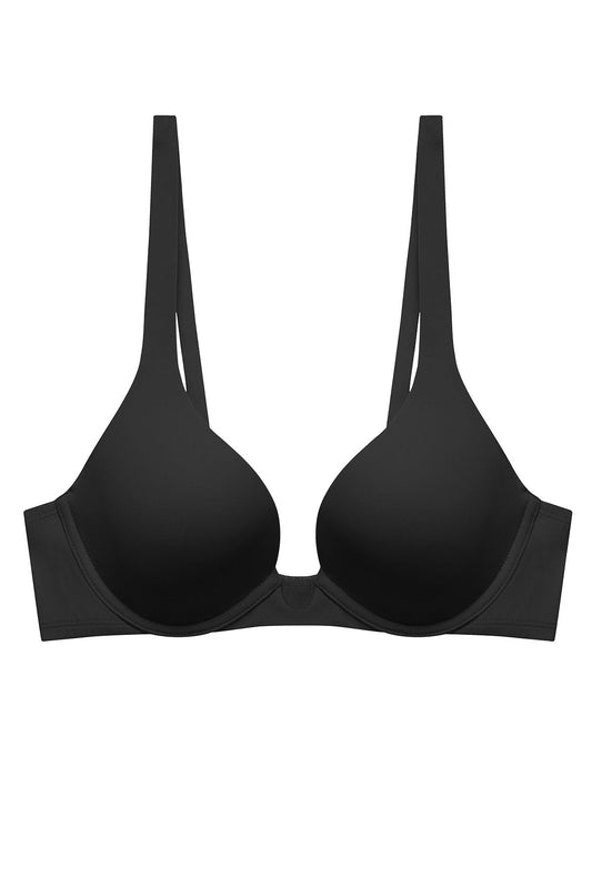 Buy Verge Convertible Plunge Contour Underwire Bra in Black Online Black