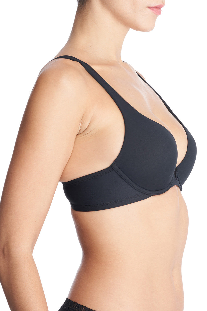 Buy Verge Convertible Plunge Contour Underwire Bra in Black Online Black
