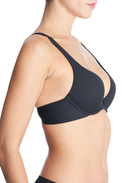 Buy Verge Convertible Plunge Contour Underwire Bra in Black Online Black