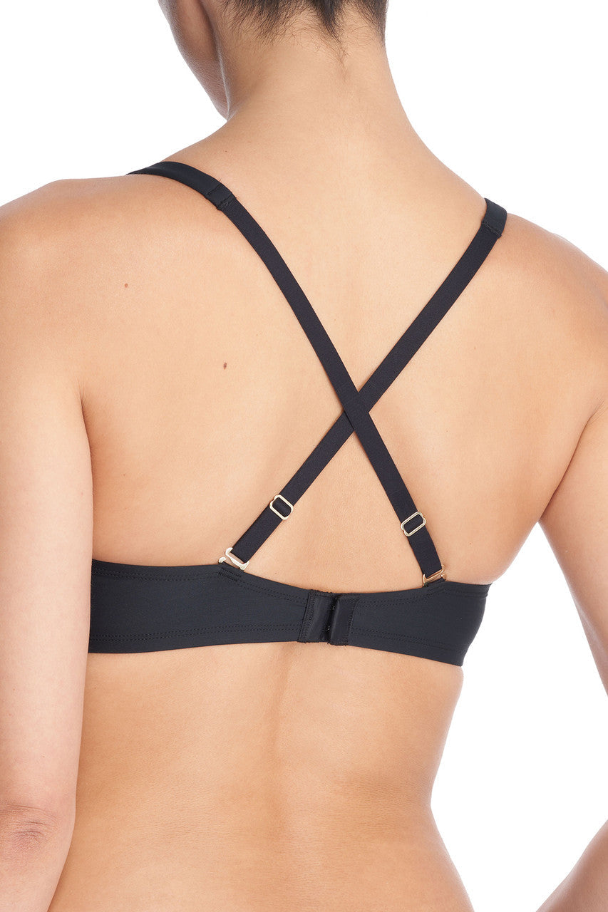 Buy Verge Convertible Plunge Contour Underwire Bra in Black Online Black