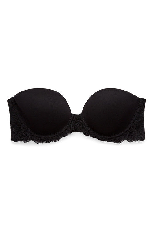 Buy Feathers Strapless Bra in Black Online Black